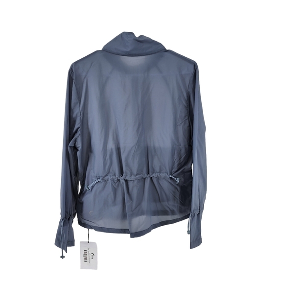 COPY - Zyia Active Women's Gray Drawstring Windbreaker - Picture 4 of 5